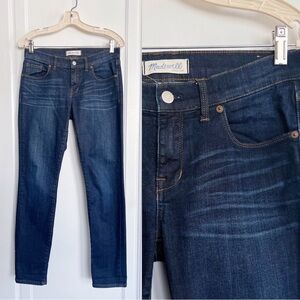 Madewell • Alley Straight jeans dark wash slim low mid rise stretch denim